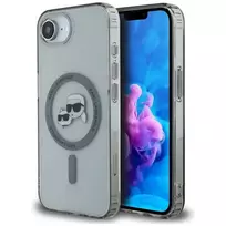 KARL LAGERFELD IML Metal Karl & Choupette Heads MagSafe Dėklas, skirtas iPhone 16e / 17e, Juodas