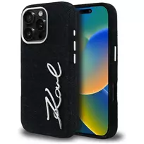 Karl Lagerfeld FW Jeans Signature Logo Case, iPhone 16 Pro, juoda