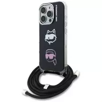 KARL LAGERFELD IML Crossbody Dėklas, skirtas iPhone 16 Pro, Juodas