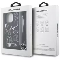 Karl Lagerfeld Crossbody GrainedPattern & Logo Phone Case, Apple iPhone 16 Pro Max, juoda