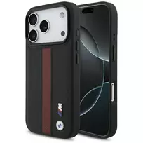 BMW M Perforated Stripe Logo MagSafe Dėklas, skirtas iPhone 17 Pro, Raudonas