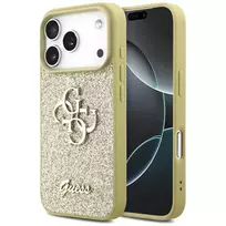 Guess Fixed Glitter Big 4G Dangtelis Apple iPhone 17 Pro, Auksinis
