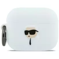 KARL LAGERFELD Silicone Karl Head 3D Case for AirPods Pro 3 White