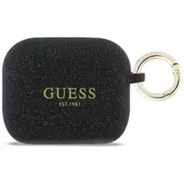 Guess silikoninis blizgaus žiedo dėklas AirPods Pro 3, juodas