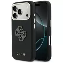Guess FW Resin Logo Back Cover for Apple iPhone 17 Pro, juoda