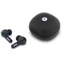 BMW LeatherMetal Logo ENC TWS Bluetooth 5.3 Earbuds Black
