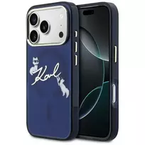 KARL LAGERFELD IML Choupettes KarlScript Logo MagSafe Dėklas, skirtas Apple iPhone 17 Pro Max - Mėlynas