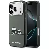 KARL LAGERFELD IML Karl & Choupette Peekaboo Logo MagSafe Case, skirta Apple iPhone 17 Pro, juoda