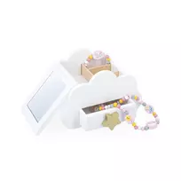 Janod Unicorn Musical Jewelry Box su veidrodžiu, karoliais ir apyranke 3+