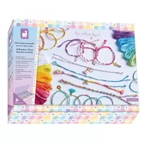 Janod kūrybinis rinkinys papuošalų gamybai „Vaivorykštės apyrankės“ 30 dalių 8+
