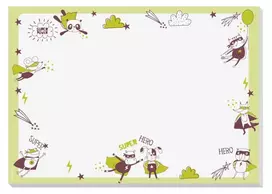 SIGEL Little Heroes rašymo padėklas šviesiai žalias Popierius 30 lapų A3