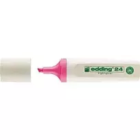 EDDING EcoLine 24 Highlighter - Rožinė - 10 vnt. - 2-5 mm kaltinis antgalis - vandens pagrindo rašalas - 90% perdirbto plastiko