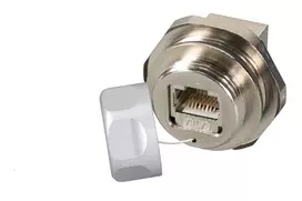 EFB Elektronik RJ45 Cat.6A IP67 Feed-Through Coupler, Female/Female, M25, Service Port (IP67DFKRJ45FLHS)