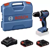BOSCH Professional GSB 18V-52 belaidis smūginis gręžtuvas/suktuvas su 2 akumuliatoriais 2.0 Ah, L-Case