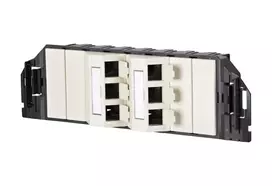 MetzConnect E-DAT subway 6x8(8) GB3 Tuščias Duomenų Sujungimo Įrenginys - Cat6 - 6x RJ45 - Perlų Baltumo - Be Modulių (1309360601-E)