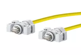 METZ CONNECT E-DAT Industry Patch Cable V6 IP67 Cat6 SF/UTP 15m Geltona