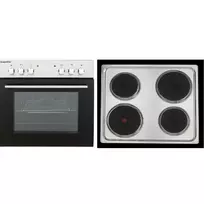 RESPEKTA EB 6000 SET IX N Įmontuojamos Orkaitės ir Keraminės Kaitlentės Rinkinys, 66L Daugiafunkcė Orkaitė, Nerūdijantis Plienas