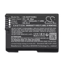 CAMERON SINO Akumuliatorius EN-EL4 A E Nikon D2H D2Hs D2X D2Xs D3 D3S D3X F6 su USB-C prievadu / CS-NKP700MU