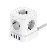 Newell GaN Power Cube 9w1 White Power Strip with USB Charger