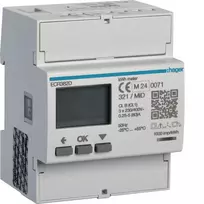 Hager ECR382D 3-Phase Direct Connected Energy Meter 80A 4 Modules Modbus MID