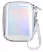 LOVEINSTANT Sparkle Silver PU Leather Case for Fujifilm Instax Mini Evo / Mini Liplay / Mini Link