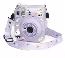LOVEINSTANT Dėklas, skirtas Fujifilm Instax Mini 12 – Saldaus zuikio dizainas su lipdukais