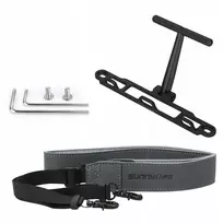 SUNNYLIFE Kaklo/Peties Diržo Laikiklis, skirtas DJI RC 2 / RC 1 nuotolinio valdymo pultui – Juodas nailono audinys su aliuminio lydinio kabliukais