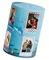 LOVEINSTANT Sulankstomas kubinis nuotraukų rėmelis 24 Instax Mini nuotraukoms - Jūros mėlyna