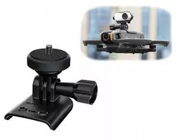 SUNNYLIFE TVirtinimo laikiklis kamerai, skirtas DJI Avata 2, GoPro ir 1/4 inch sriegiui, juoda/pilka