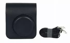 LOVEINSTANT Dėklas Fujifilm Instax Mini 41 fotoaparatui - Juoda PU oda, su petneša