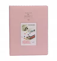 LOVEINSTANT Fotoalbumas 128 nuotraukoms, skirtas Fujifilm Instax Mini 9 12 40 11 8 Evo Liplay Link / Rožinis