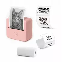 LOVEINSTANT X6 Bluetooth šiluminis spausdintuvas nuotraukoms, lipdukams, užrašams, etiketėms, rožinis