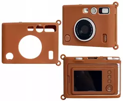 LOVEINSTANT Silicone Protective Case for Fujifilm Instax Mini Evo - Brown
