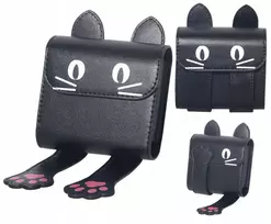 LOVEINSTANT dėklas Instax Square Mini nuotraukoms, tinka Fuji SQ1 SQ6 SQ20 SQ10 99 41 40 12 11 / Juoda katė