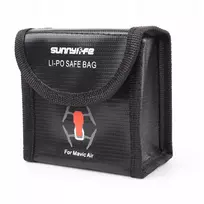 SUNNYLIFE Fireproof LiPo Battery Safety Bag for DJI Mavic Air (2 Batteries) - Sidabrinė