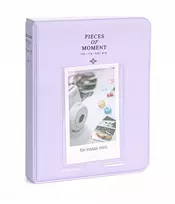 LOVEINSTANT Fotoalbumas 64 nuotraukoms, tinka Fuji Instax Mini 13 12 11 40 41 99 Evo Link / Violetinė