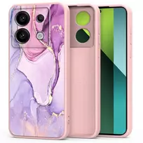 TECH-PROTECT Back Cover for Xiaomi Redmi Note 13 Pro 5G / Poco X6 5G, Marble Pattern, White/Grey, Hybrid TPU + PC