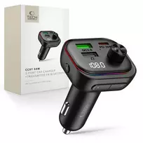 TECH-PROTECT CC07 3-Port Car Charger PD 54W + FM Transmitter Bluetooth Black