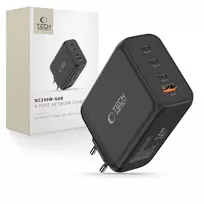 TECH-PROTECT NC240W-GAN 4-Port Network Charger PD 240W / QC3.0 Black