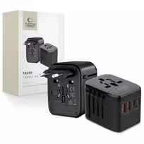 TECH-PROTECT TA200 Travel Adapter EU / UK / US / AU Black