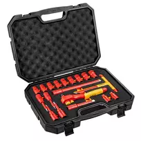 NEO TOOLS 1000V Izoliuotas Reples-Raktuvo Rinkinys, 19 dalių, 1/2 colio pavara, Chromo Vanadžio Plienas, VDE Sertifikuotas