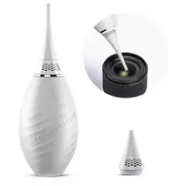 K&F Concept 2-in-1 Air Blower with Retractable Brush for Camera Lens Sensor Optics Cleaning - White (KF08.048)