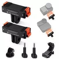 KF 2-Pack Magnetinis Greito Atleidimo Laikiklis, skirtas DJI Osmo Action 6/5/4/3/2, GoPro, 1/4 colio įrenginiams - Juodas (KF12.0029)