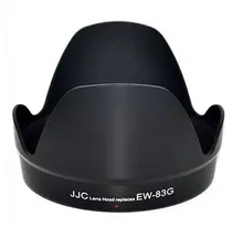 JJC objektyvo gaubtas, skirtas Canon EW-83G, žiedlapio formos, juodas