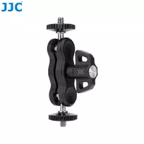 JJC MFC-B Magic Arm lanksti žąsies kaklelio tvirtinimo detalė su spaustuku monitoriaus lempai, 2x 1/4 inch sraigtais, juoda