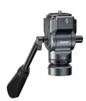 Ulanzi F38 Fluid Video Head 360° Panoramic Oil Damping Tripod Head su Arca-Swiss greito atleidimo sistema, 3 kg apkrova, aliuminio lydinys, juoda