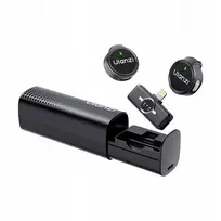 ULANZI A21 Dual Wireless Lavalier Microphone for iPhone Lightning, 100m Range, Charging Case