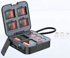 Ulanzi CRC10 Atminties Kortelių Dėklas su 13 Lizdų ir 3-in-1 Kortelių Skaitytuvu 10Gbps CFexpress Type A SD microSD