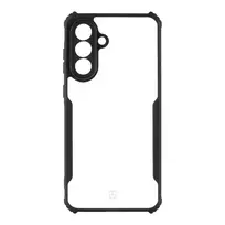 Tactical nugarėlės dangtelis Quantum Stealth, skirtas Samsung Galaxy A56 5G, permatomas/juodas