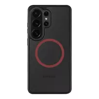 Tactical nugarėlės dangtelis MagForce Hyperstealth 2.0, skirtas Samsung Galaxy S26 Ultra, juodas/raudonas